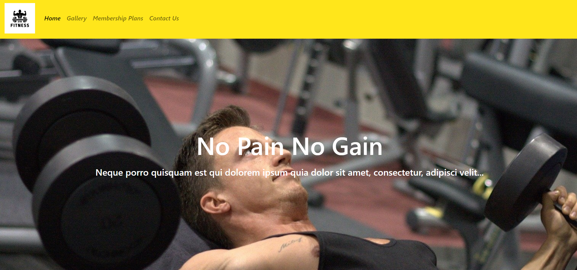 Gym Website Şablon